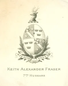 Ex-libris de Keith Alexander Fraser de Ledeclune, 5ème baronnet